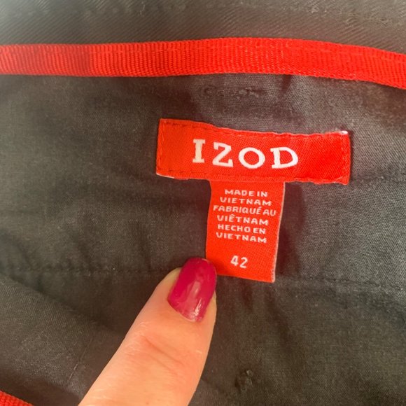 Izod Black Men's 42 Chino Golf Shorts - Picture 6 of 7